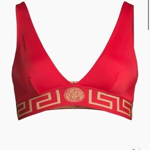 Red Versace bikini top